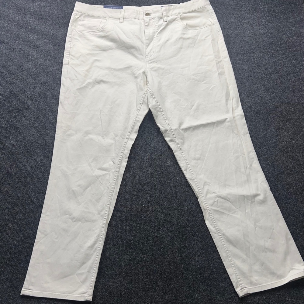 Vineyard Vines Mens 40x30 5-Pocket Slim Pant Stone Off-White Cotton Stretch NEW
